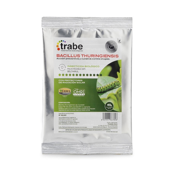Bacillus Thuringiensis 40 gr. Trabe