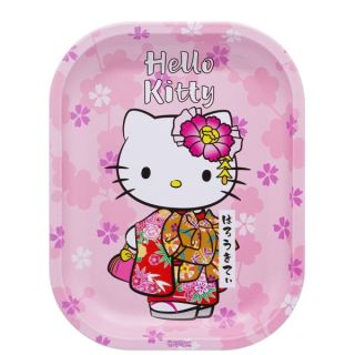 31001 - Bandeja Metal 18x14 cm. Hello Kitty Kimono Pink