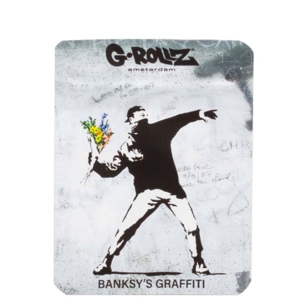 Bolsa Antiolor Banksy Flower Thrower 65x85 mm. Pack 10 ud.