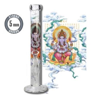 32162 - Bong Cristal Heavy 5 mm. Ganesha Rising 45 cm.