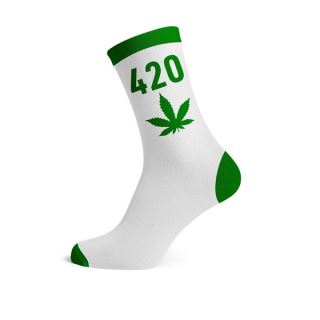 20512A - Calcetines Cannabicos Hombre 420 White