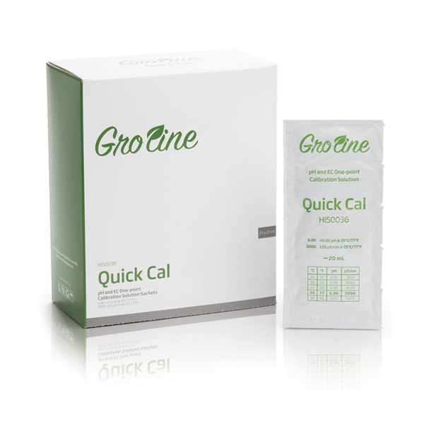 Calibrador GroLine Ph 6.86 & Ec 5 ms. Sobre 20 ml.