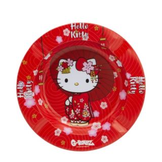 18765 - Cenicero Metal Hello Kitty Kimono Red 13.5 cm.