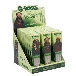 18756 - Cones G-Rollz K.S. 6 ud. x 24 Blisters Pets Rock Organic Green Hemp