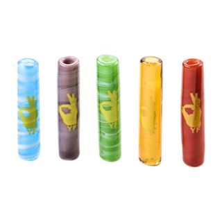 30739 - Filtros Yellow Finger Vidrio Murano Colores 24 x 5 mm. Pack 5 ud.
