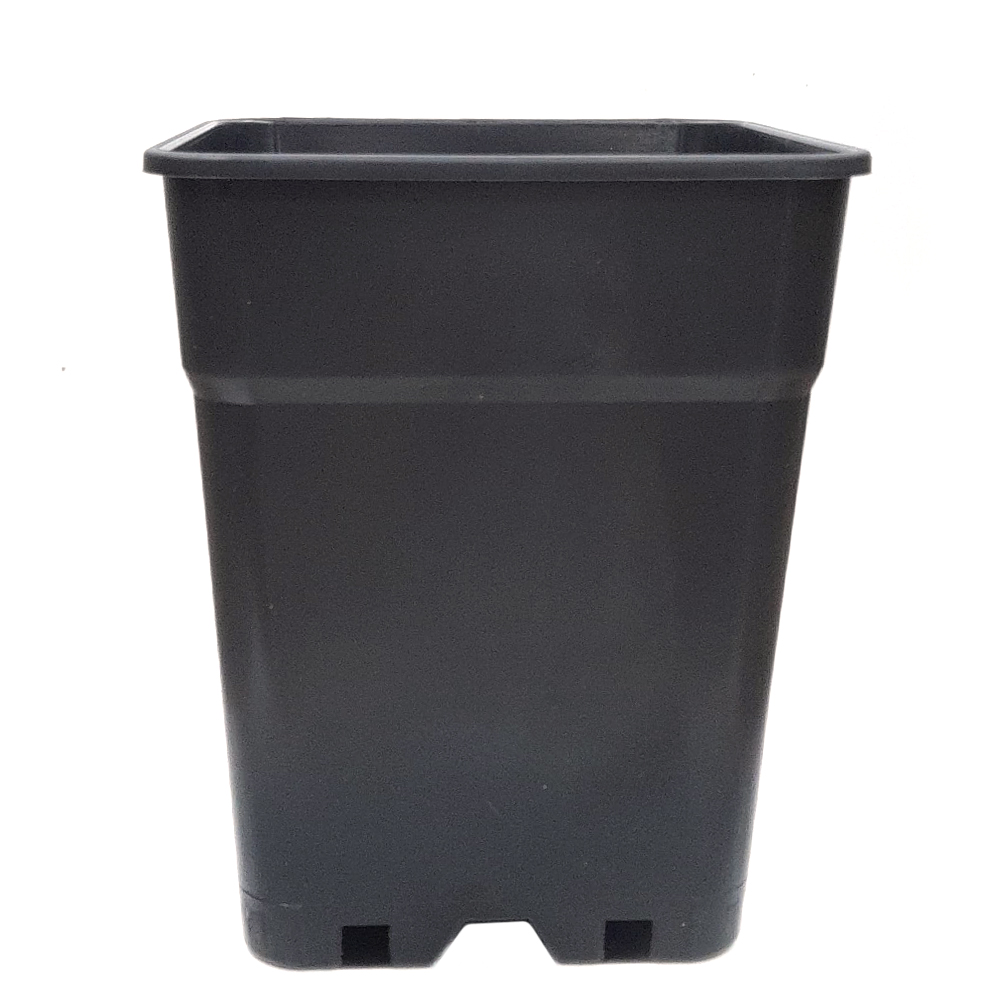 Maceta Cuadrada Negra Hercules 20x20x27.5 cm. 7 lt. - 30 ud