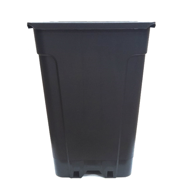 Maceta Cuadrada Negra Thor Eco 20x20x27.5 cm. 7 lt. - 30 ud