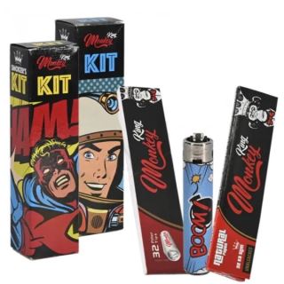 30644 - Papel Monkey King Pack King Size Slim & Lighter Atomic Unbleached 25 ud.
