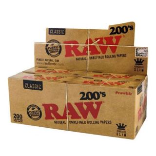 30536 - Papel Raw    Classic  King Size Slim Block 200 - 40 librillos