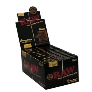 30609 - Papel Raw  Black 1.1/4 Connoisseur 24 Librillos