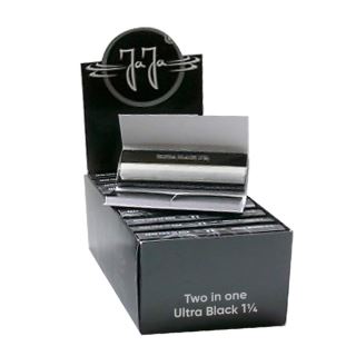 Papel de fumar JaJa Black 1.1/4 & tips  Utlra Thin  24 librillos