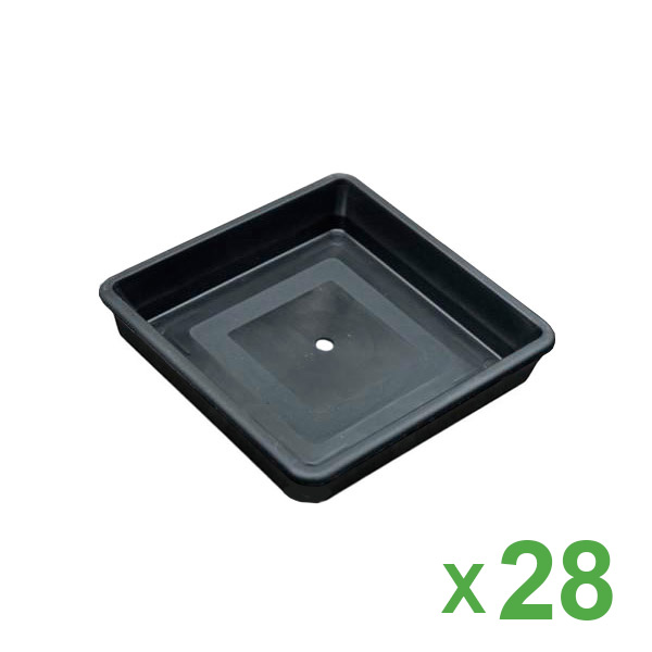 Plato Cuadrado 13x13 cm. ITT para Maceta 1,6 lt. y 3,2 lt. 28 ud