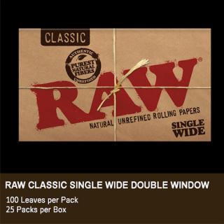 RDC100 - Raw Single Wide Doble 100 Hojas - 25 Librillos.